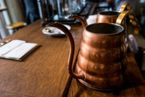 Drinking water from a copper vessel